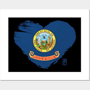 U.S. State - I Love Idaho - Idaho Flag Posters and Art